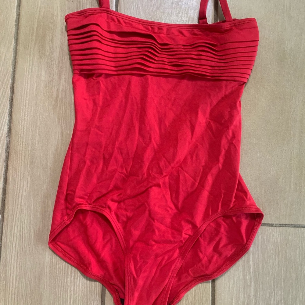 Red Leotard with ruffle design